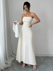 Rafferiza 2 件套：蕾丝刺绣连衣裙，带束腰和长袖连衣裙，优雅女士