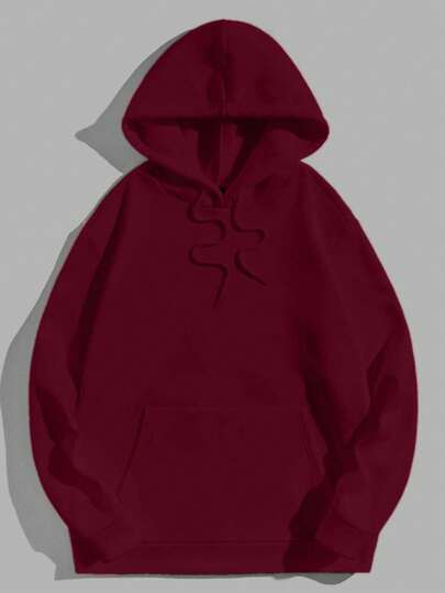 EURMUSE 100%Cotton Men's Solid Hoodie With Pocket And Drawstring