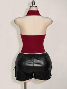 SHEIN ICON 加大码不对称下摆垂坠领宽松背心，Y2K 风格，适合夏季休闲穿着