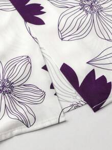 Irokai Japanese Women's Printed Traditional Separated Kimono Yukata For Summer Festival - Purple - View 8