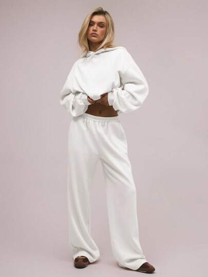 MUSERA Pantalones de chándal de felpa oversize, casuales para vacaciones, aeropuerto, otoño, invierno y Navidad