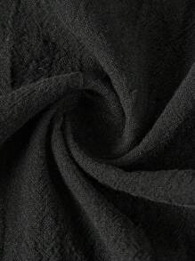 SHEIN Tween Girls' Loose Casual Simple Comfortable Wide Leg Woven Pants, Versatile Fall Winter - Black - View 5