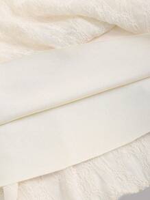 Sweetra Women's Spring/Summer European And American Fashion Minimalist Sexy Lace Ruffle Tank Top + Cake Skirt 2-Piece Casual Travel Versatile Set - Apricot - View 5