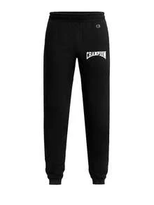 Champion Casual Versatile Letter Embroidery Drawstring Sweatpants - Black - View 4