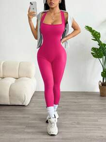 Easithlete Mono deportivo de mujer con espalda de cruce sexy