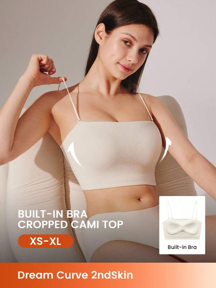 Rêve Courbe 2ndSkin Soutien-gorge sans fil sans couture intégré Lingerie de sport Vêtements de dessus Taille de base Liberté Débardeur Débardeur Tenues Indispensables Confortables Convient également aux adolescentes, aux jeunes et aux enfants