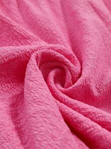 INAWLY Women's Sweet Vacation Casual Solid Color Sleeveless Jumpsuit, Summer - Hot Pink - View 3