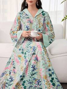 SHEIN Najma 优雅奢华女士宽松连衣裙 - 彩色 - 查看 1