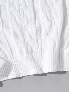 青少年男孩粗针织圆领长袖宽松休闲毛衣