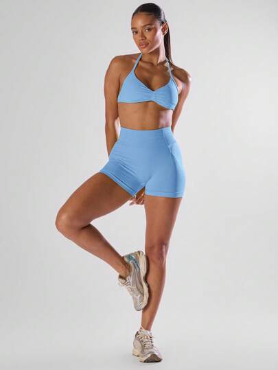 Musera Sport Minishorts med hög midja Aktiv Bekväm Träning Gym Löpning Löpning Klubb, Padel, Tennis, Pickleball Gym Fitness Yoga Pilates Höst Dagligen Casual