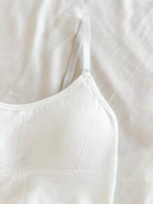 SHEIN Genkimix Kids 3 PiecesWhite Simple & Fashion Solid Color Bralette With Padding For Teenage Girls Fall Winter - White - View 6