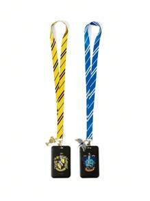 HARRY POTTER X SHEIN 1 pieza Tarjetero con cordón estampado con logotipo, puede contener 2 tarjetas - Multicolor - Ver 6