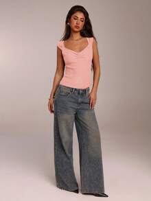 SHEIN Forever 21 海滩度假 夏季文艺复兴博览会 乡村音乐会 Y2K 上衣 毕业季外出甜心上衣 音乐节机场 复活节波西米亚风夏季上衣 女士夏季上衣 夏季母亲节毕业上衣 教堂女士女士上衣 - 粉色 - 查看 6