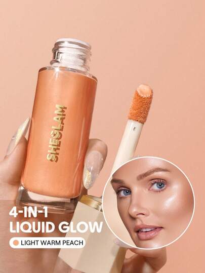 Prebase Hidratante Iluminadora Sunburst Glow Mixer-Light Warm Peach Corrector Prebase Ligera Fijadora RáPida Para Rostro Marca Belleza Maquillaje CosméTico Para Mujeres NiñAs Perfecto Para OtoñO Invierno Ideal Para Y2K Elegante Moda Adecuado Para CumpleañOs Navidad Presente Fiesta Listo Mejor Color