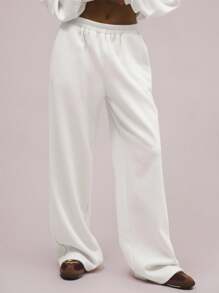 MUSERA Oversized Fleece Sweatpants Vacation Airport Casual 90's Summer Airport Fall Autumn Winter Christmas Thanksgiving