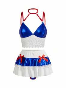 Fantasy Costume Trang phục đồ lót gợi cảm màu tương phản dành cho nữ - Nhiều màu - Xem 5