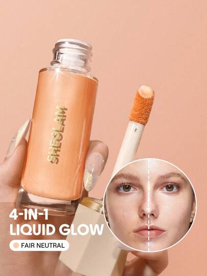 Prebase Hidratante Iluminadora Y Correctora Neutra Sunburst Glow Mixer-Fair Quick Fixer Prebase Ligera Para Rostro Marca Belleza Maquillaje CosméTico Para Mujeres NiñAs Perfecto Para OtoñO Invierno Ideal Para Y2K Elegante Moda Adecuado Para CumpleañOs Navidad Presente Fiesta Listo Mejor Color