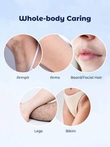 Teckwe 女士比基尼修剪器，适合丝绸肌肤的无痛电动剃须刀，带陶瓷刀头和 Type-C 充电端口的无线剃须刀，适合旅行，夏季海滩，蓝色 - 藍色 - 查看 5