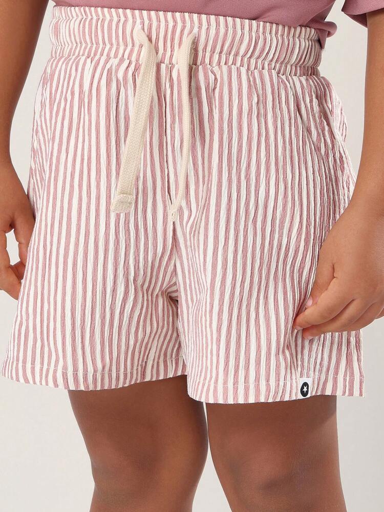 Italian Vacation Theme T-Shirt With Striped Shorts Set