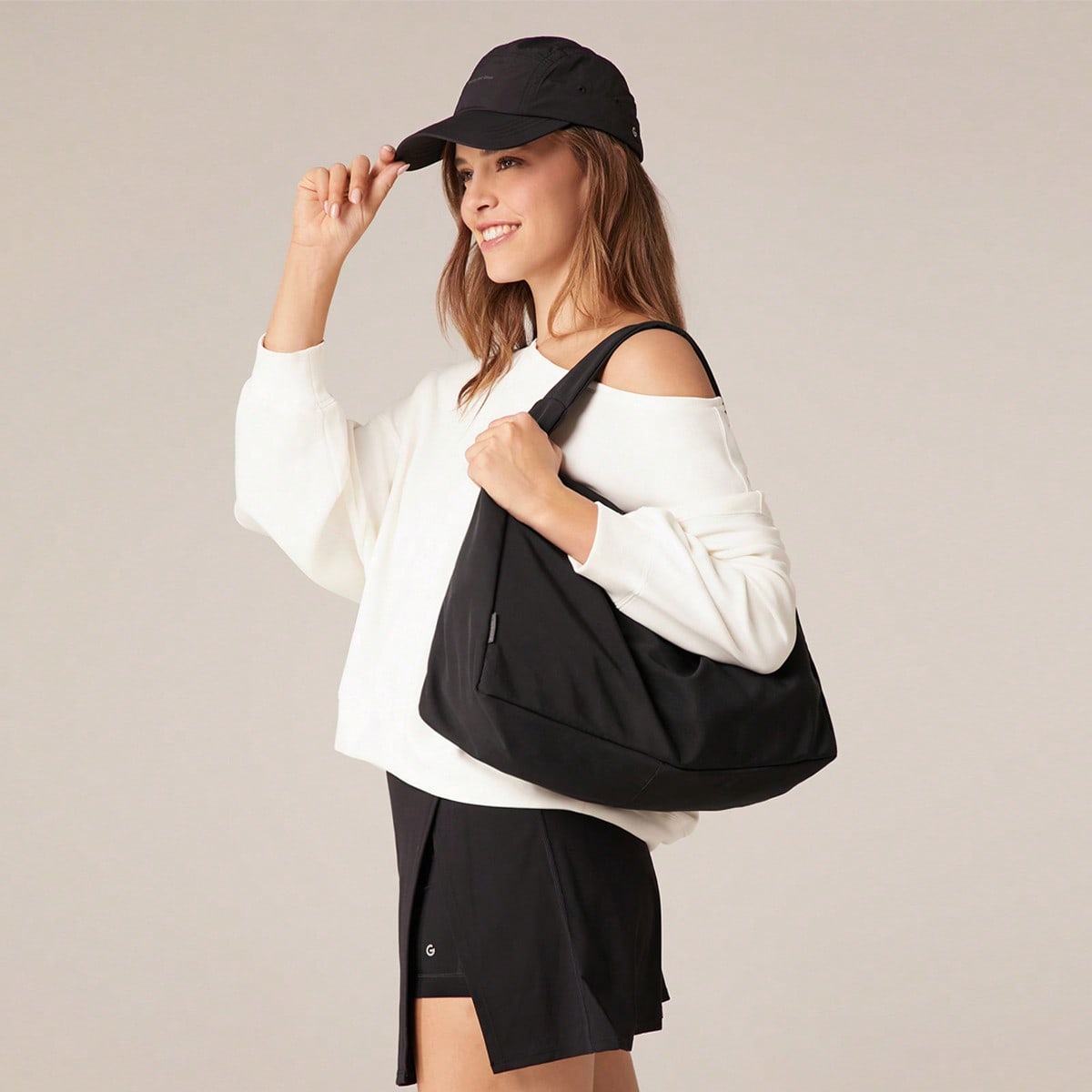 Bolso de hombro impermeable texturizado