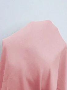 SHEIN LUNE 女士加大码圆领短袖休闲舒适T恤，设计独特，适合日常穿着 - 粉色 - 查看 5