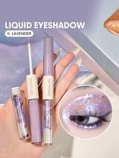 Fard à PaupièRes Liquide à Double ExtréMité Silk & Sparkle-Fard à PaupièRes Longue Tenue à La Lavande Fard à PaupièRes Liquide Mat Pailleté à Usages Multiples Fard à PaupièRes Lisse Et Brillant Marque Beauté Visage Maquillage CosméTique Pour Femmes Filles Parfait Pour Automne Hiver IdéAl Pour Y2K ÉLéGant Mode Adapté Pour Anniversaire Xmas PréSent FêTe PrêT Meilleure Couleur