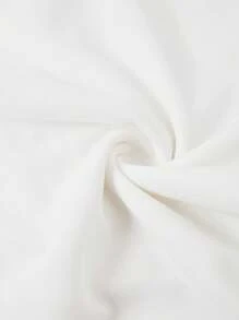 Ellevyn Đầm ren tương phản cổ tròn tay ngắn thanh lịch cho nữ cỡ lớn - Xanh và trắng - Xem 6
