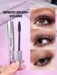 SHEGLAM Flutter Wink Volumizing Mascara Volumizing Lengthening Long-Lasting No Smudge Thick Lengthening Volume Big Eyes Mascara Brand Beauty Makeup Face Paint Cosmetic For Women Girls Perfect For Winter Ideal For Y2K Fancy Fashion Suitable For Birthday Christmas Gift Party Ready Best Color