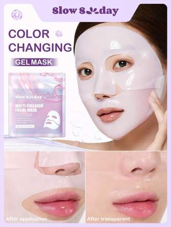 Masque facial multi-collagène SlowSunday, masque au collagène coréen, masque facial en gelée de collagène, hydratation en profondeur, améliore l'élasticité, lisse la peau