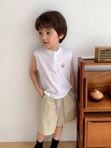 Hapijoa Kids Fall Clothes, Young Boy Round Neck Knitted Sweater Top