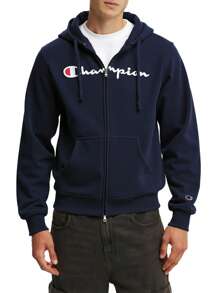 Champion Men Zip-Up Hoodies - Navy Blue - View 1