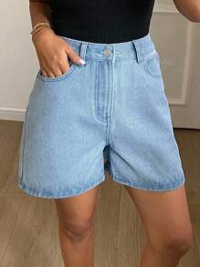 Livesso Women's Loose Casual Denim Shorts, New Autumn Collection