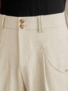 AKNOTIC Business Casual 男士梭织修身中腰直筒休闲裤，适合日常穿着，毕业礼物