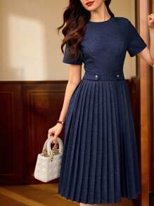 Vintamour Váy thanh lịch cổ điển cho phụ nữ Túi xếp ly Trang phục kỳ nghỉ thường ngày cho ngày lễ Váy dự tiệc cưới cho phụ nữ Váy sinh nhật trở lại trường cho phụ nữ Trang phục giáo viên thanh lịch cho phụ nữ Trang phục công sở cho phụ nữ Trang phục thường ngày cho phụ nữ Trang phục sinh nhật cho phụ nữ Trang phục kỳ nghỉ Váy thanh lịch cho phụ nữ Trang phục công sở cho phụ nữ Quần áo đi học Quần áo trở lại trường Quần áo mùa thu cho phụ nữ Váy nghỉ mát Quần áo mùa thu Váy đi nhà thờ cho phụ nữ Trang phục lễ hội - Màu xanh lam - Xem 1