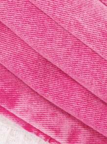 SHEIN Baby Girls' Fashionable Soft Washed Sleeveless Jumpsuit Shorts, Casual Vacation Street , Pink, Lightweight Summer - Pink - View 5