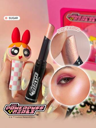 The Powerpuff Girls X SHEGLAM بودرة هايلايتر من Power-Noia Shimmer Stick-Sugar بلمسة نهائية لامعة للغاية بلون أزرق مخضر عاكس للضوء متعدد الاستخدامات ظلال عيون واحدة مكياج متوهج للوجه حفل التخرج عيد ميلاد عطلة صيف خريف واي تو كيه أنيق أزياء نساء مكياج مستحضرات تجميل حفلة شاطئ سفر تخييم في الهواء الطلق مدرسة حرم جامعي رحلة مهرجانات ديكور هدية هدية وردة فتاة تنكر أفضل لون سحر أجواء