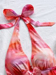 SHEIN x Eduarda Gutierrez Soleia 女士复古扎染花卉印花套装 - 彩色 - 查看 6