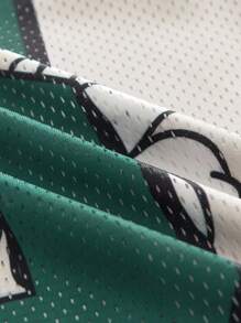 AXEPEAK 男士时尚数字雏菊印花 V 领短袖 T 恤和短裤休闲套装