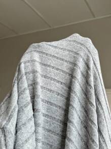 SHEIN EZwear 2 chiếc áo khoác chuyển tiếp thoải mái màu đen + xám cỡ lớn - Nhiều màu - Xem 7