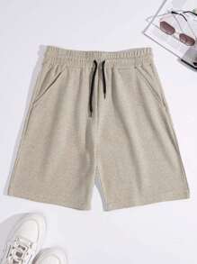 EURMUSE 100%Cotton 2pcs/Set Men's Waffle Fabric Basic Shorts - Multicolor - View 4