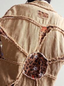 Bohemela 秋冬BOHO豹纹休闲复古梭织女式夹克 - 棕色 - 查看 7
