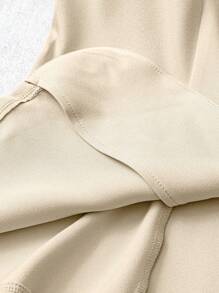 GlowEve 女士优雅商务休闲无袖西装外套 - 杏色 - 查看 4