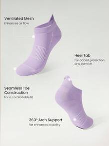 GLOWMODE 3 Pairs Arch Support Everyday Socks Gym - Multicolor - View 3