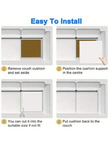 1 件套 45D 沙发垫，支撑下垂坐垫，20 英寸 x 20 英寸沙发家具座垫下垂修复，弧形 45 D 高密度泡沫，适用于椅子沙发 - 黑色 - 查看 5