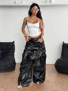 Coolane Áo ba lỗ cổ yếm ren họa tiết kim loại thường ngày phong cách Hippie dạo phố mùa hè dành cho nữ - trắng - Xem 5