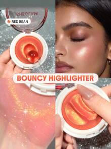 SHEGLAM Glowchi Bouncy Illuminante-Red Bean Marchio Bellezza Trucco Cosmetico Per Donne Ragazze Perfetto Per Autunno Inverno Ideale Per Y2K Elegante Moda Adatto Per Compleanno Natale Presente Festa Pronto Migliore Colore