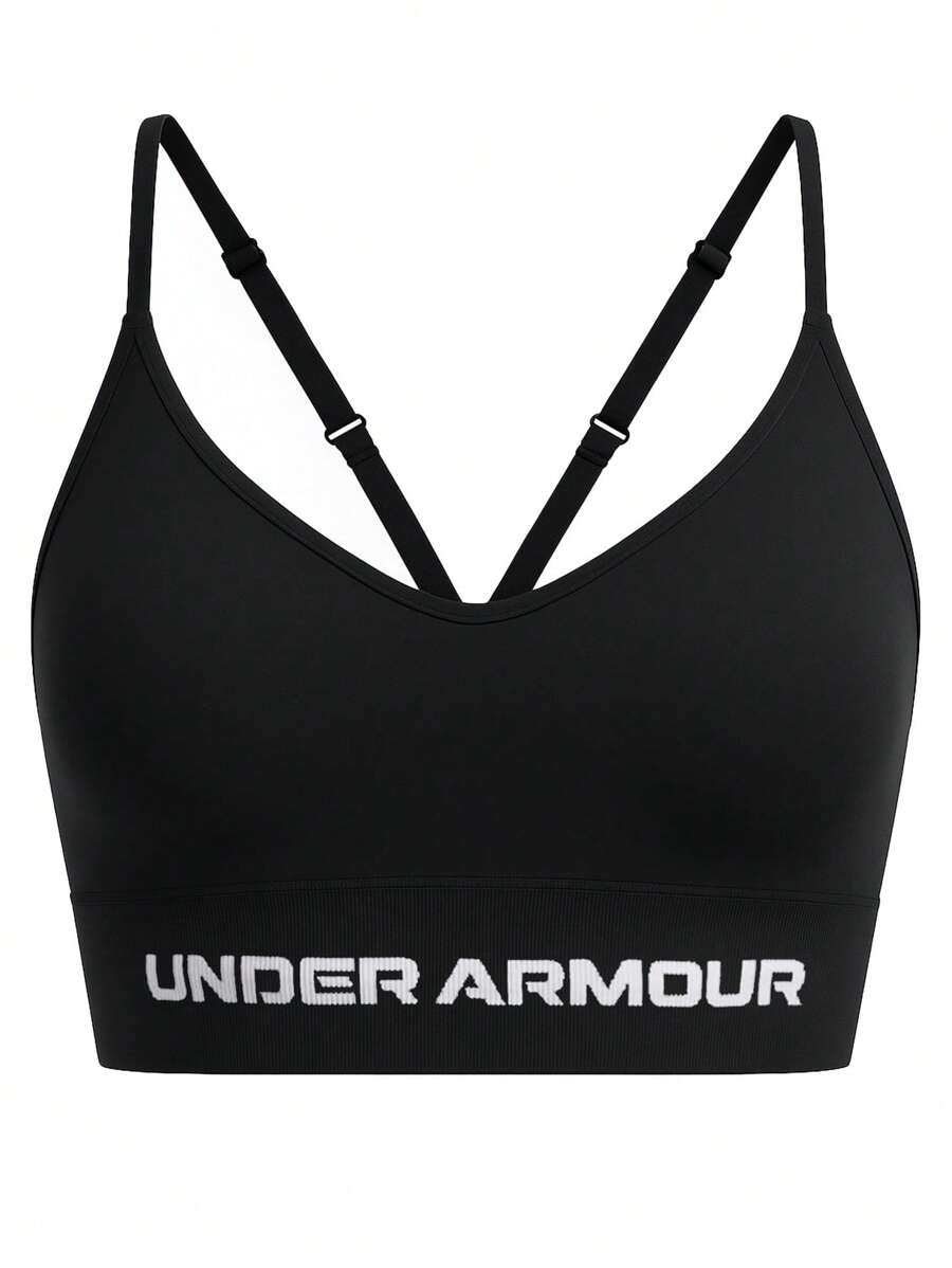 Under Armour VANISH 无缝低胸文胸 - 黑色 - 查看 1