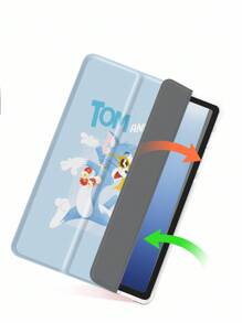 TOM & JERRY X SHEIN 卡通图案蓝色可爱平板电脑套