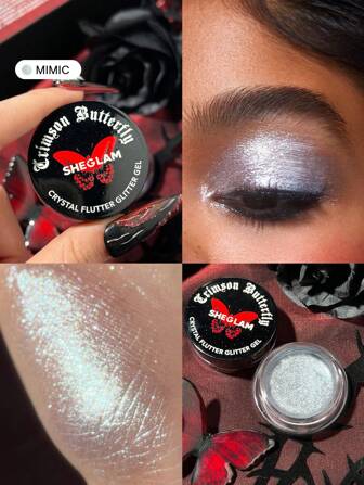 Crystal Flutter Glitter Gel-Mimic 3 Colors Shiny Eyeshadow Cream High Shine Finish Cursed Chrysalis Palette 9 Colors Eyeshadow Eyeshadow Palette Creamy Matte Halloween Grunge Makeup Gothic Long-Lasting High Pigment Shimmer Eyeshadow Non-Greasy Non-Fading Glitter Shimmer Eyeshadow Flake Graduation Birthday Holiday Summer Fall Autumn Y2K Fancy Fashion Women Makeup Cosmetic Party Beach Travel Camping Outdoors School Campus Trip Festivals Decor Gift Present Rose Girl Cosplay Best Color Charm Vibe