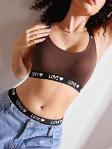 EasyFave Women's Simple Fashion Camisole Bra, Suitable For Summer For Everyday Wear  Casual - Coffee Brown - View 3